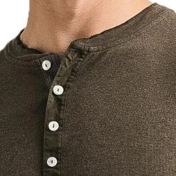 Schiesser Revival Karl-Heinz Henley 1/1 175884/606 Longsleeve, Baumwolle, Hellbraun, Braun -MR Wasch Geschaft 374922 norm3