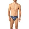 bruno banani Sportslip Mystery Wolf 2202-2336/1846 Mikrofaser-Stretch, Blau gemustert, Dunkelblau-grau