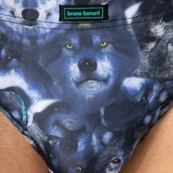 bruno banani Sportslip Mystery Wolf 2202-2336/1846 Mikrofaser-Stretch, Blau gemustert, Dunkelblau-grau -MR Wasch Geschaft 375469 norm2