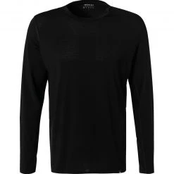 BOGGI MILANO T-Shirt BO21A0127/03 Longsleeve, Mikrofaser atmungsaktiv, Schwarz