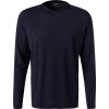 BOGGI MILANO T-Shirt BO21A0127/02 Longsleeve, Mikrofaser atmungsaktiv, Navy