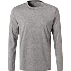BOGGI MILANO T-Shirt BO21A0127/01 Longsleeve, Mikrofaser atmungsaktiv, Grau