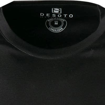 DESOTO Longsleeve 21080-3/080 Baumwolle, Schwarz, Black 3 DESOTO Longsleeve 21080-3/080 Baumwolle, Schwarz, Black – Bild 3