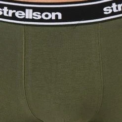 Strellson Shorts 3er Pack 531476/754 Trunks, Baumwoll-Stretch, Oliv-navy gemustert, Oliv -MR Wasch Geschaft 376025 norm5