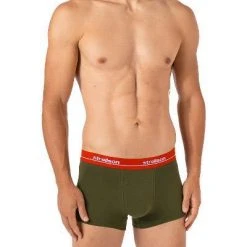 Strellson Shorts 3er Pack 531484/702 Trunks, Baumwoll-Stretch, Navy-oliv-grau, Schwarz-grau-oliv -MR Wasch Geschaft 376030 norm2