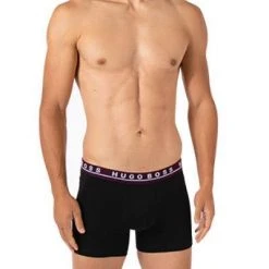 BOSS Boxer Briefs 3er Pack 50458544/967 Trunks, Baumwoll-Stretch, Navy-schwarz, Blau -MR Wasch Geschaft 376342 norm2