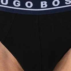 BOSS Briefs 3er Pack 50458559/960 Slips, Baumwoll-Stretch, Schwarz -MR Wasch Geschaft 376343 norm4