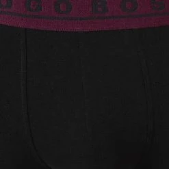 BOSS Trunks 3er Pack 50458488/962 Baumwoll-Stretch, Schwarz, Indigo-grün-aubergine -MR Wasch Geschaft 376796 norm2