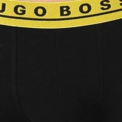 BOSS Trunks 3er Pack 50458488/962 Baumwoll-Stretch, Schwarz, Indigo-grün-aubergine -MR Wasch Geschaft 376796 norm3