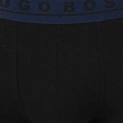 BOSS Trunks 3er Pack 50458488/962 Baumwoll-Stretch, Schwarz, Indigo-grün-aubergine -MR Wasch Geschaft 376796 norm4
