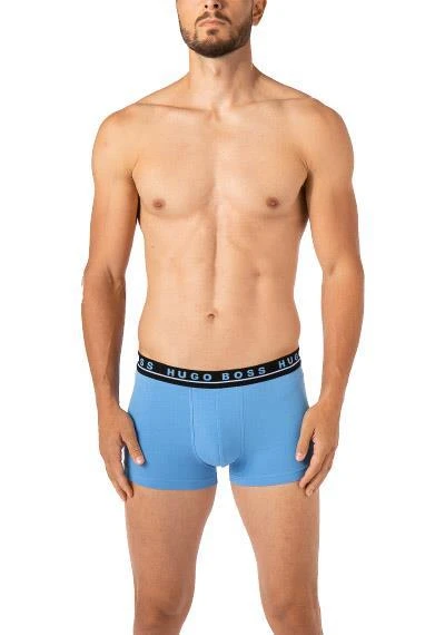 BOSS Trunks 3er Pack 50458488/963 Baumwoll-Stretch, Schwarz-grün-blau, Tannengrün-hellblau-schwarz 3 BOSS Trunks 3er Pack 50458488/963 Baumwoll-Stretch, Schwarz-grün-blau, Tannengrün-hellblau-schwarz – Bild 3