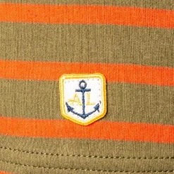 Armor lux T-Shirt 02297/HRV Longsleeve, Baumwolle, Khaki-orange gestreift, Khaki-orange -MR Wasch Geschaft 377214 norm3