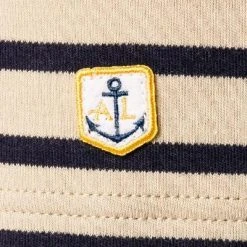 Armor lux T-Shirt 02297/HRW Longsleeve, Baumwolle, Beige-blau gestreift, Beige-blau -MR Wasch Geschaft 377215 norm3