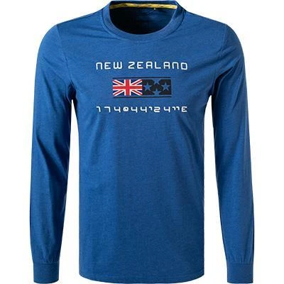 N.Z.A. T-Shirt 21GN701A/1631 Longsleeve, Baumwolle, Blau meliert, Blau 2 N.Z.A. T-Shirt 21GN701A/1631 Longsleeve, Baumwolle, Blau meliert, Blau – Bild 2