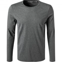 OLYMP Casual Level Five B. Fit T-Shirt 5640/84/60 Longsleeve, Body Fit, Baumwolle-Kaschmir, Mittelgrau meliert, Mittelgrau