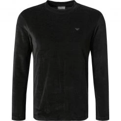 EMPORIO ARMANI Longsleeve 6K1TG9/1JWBZ/0999 Baumwoll-Nicki, Schwarz