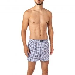 Polo Ralph Lauren Boxer 714830266/004 Boxershorts, Baumwolle, Dunkelblau-weiß gemustert, Dunkelblau-weiß