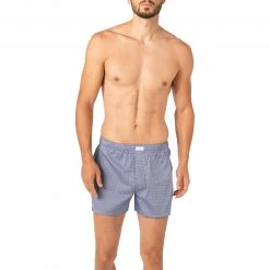 van Laack 171749/Boxer/770 Boxershorts, Baumwoll-Stretch, Blau gemustert, Blau