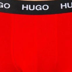 HUGO Trunks 3er Pack 50449351/960 Baumwoll-Stretch, Schwarz-weiß-rot, Weiß-rot-schwarz -MR Wasch Geschaft 378519 norm5