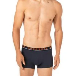 BOSS Trunks 3er Pack 50458488/965 Baumwoll-Stretch, Dunkelblau, Rot-dunkelblau-petrol -MR Wasch Geschaft 378552 norm3
