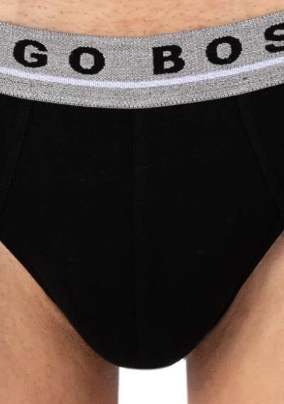 BOSS Briefs 3er Pack 50458559/961 Slips, Baumwoll-Stretch, Schwarz-weiß-grau, Schwarz-grün-grau 7 BOSS Briefs 3er Pack 50458559/961 Slips, Baumwoll-Stretch, Schwarz-weiß-grau, Schwarz-grün-grau – Bild 7