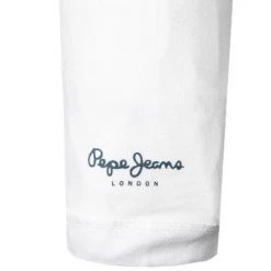Pepe Jeans T-Shirt Sebastian PM507861/800 Longsleeve, Regular Fit, Baumwolle, Weiß -MR Wasch Geschaft 378802 norm3