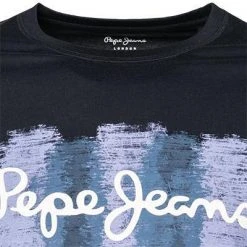 Pepe Jeans T-Shirt Sebastian PM507861/594 Longsleeve, Regular Fit, Baumwolle, Nachtblau -MR Wasch Geschaft 378803 norm2