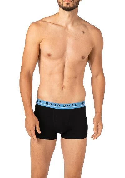 BOSS Trunks 3er Pack 50458488/964 Baumwoll-Stretch, Grau-schwarz, Schwarz-grau 3 BOSS Trunks 3er Pack 50458488/964 Baumwoll-Stretch, Grau-schwarz, Schwarz-grau – Bild 3