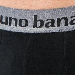 bruno banani Shorts 2er Pack Flow. 2203-1388/1782 Trunks, Baumwoll-Stretch, Schwarz-grau meliert -MR Wasch Geschaft 379103 norm4