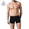 bruno banani Shorts 2er Pack Flow. 2203-1388/1811 Trunks, Baumwoll-Stretch, Schwarz