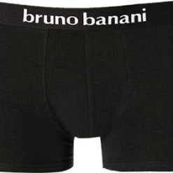 bruno banani Shorts 2er Pack Flow. 2203-1388/1936 Trunks, Baumwoll-Stretch, Schwarz, Schwarz-weiß-rot -MR Wasch Geschaft 379105 norm2