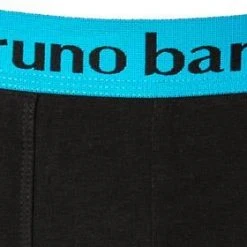 bruno banani Shorts 2er Pack Flow. 2203-1388/2150 Trunks, Baumwoll-Stretch, Aqua-schwarz -MR Wasch Geschaft 379106 norm3