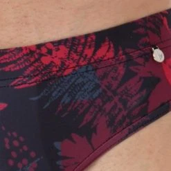 bruno banani Sportslip Red Forest 2203-2343/2778 Mikrofaser-Stretch, Rot gemustert, Weinrot -MR Wasch Geschaft 379484 norm2