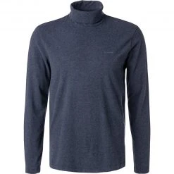 Pierre Cardin Longsleeve 53283/000/12326/3505 Rollkragenshirt, Baumwolle, Indigo meliert, Indigo