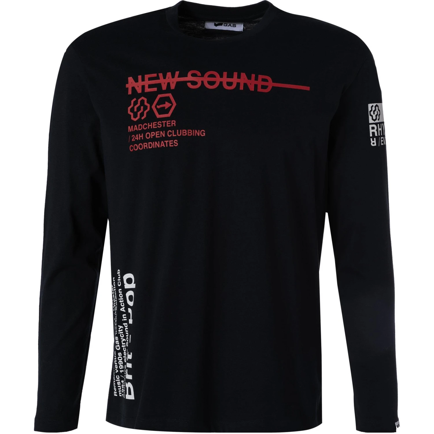 GAS Longsleeve 300223 184451/0194 Bio Baumwolle, Dunkelblau 1 GAS Longsleeve 300223 184451/0194 Bio Baumwolle, Dunkelblau