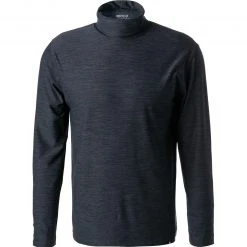 BOGGI MILANO Rollkragenshirt BO21A0412/01 Mikrofaser, Navy meliert, Navy