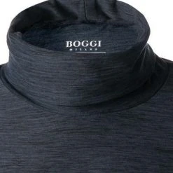 BOGGI MILANO Rollkragenshirt BO21A0412/01 Mikrofaser, Navy meliert, Navy -MR Wasch Geschaft 379930 norm2