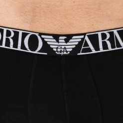 EMPORIO ARMANI Trunks 2er Pack 111769/1A720/06721 Baumwoll-Stretch, Schwarz-rot -MR Wasch Geschaft 380527 norm3