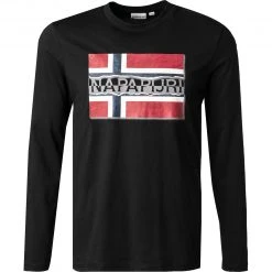 NAPAPIJRI Longsleeve NP0A4FRQ/041 Baumwolle, Schwarz