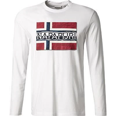NAPAPIJRI Longsleeve NP0A4FRQ/002 Baumwolle, Weiß 2 NAPAPIJRI Longsleeve NP0A4FRQ/002 Baumwolle, Weiß – Bild 2