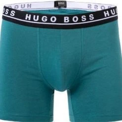 BOSS Boxer Briefs 3er Pack 50458544/968 Trunks, Baumwoll-Stretch, Grau-petrol-navy, Grau-türkis-navy -MR Wasch Geschaft 380923 norm2