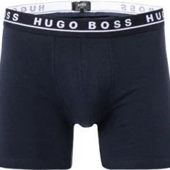 BOSS Boxer Briefs 3er Pack 50458544/968 Trunks, Baumwoll-Stretch, Grau-petrol-navy, Grau-türkis-navy -MR Wasch Geschaft 380923 norm3
