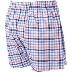 van Laack 156521/Boxer/784 Boxershorts, Baumwolle, Bleu-rosé kariert, Multicolor -MR Wasch Geschaft 381190 norm3