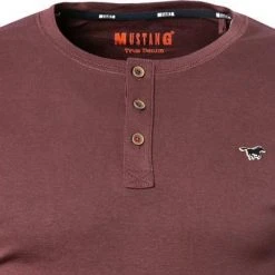 MUSTANG T-Shirt 1011485/7192 Longsleeve, Slim Fit, Baumwolle, Bordeaux -MR Wasch Geschaft 381488 norm2