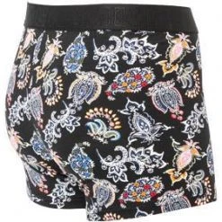 HOM Boxer Briefs Eddie 402299/P004 Trunk, Baumwoll-Stretch, Schwarz-multicolor , Schwarz -MR Wasch Geschaft 381493 norm2