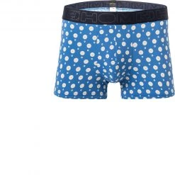 HOM Boxer Briefs Cogolin 402287/I0BI Trunk, Mikrofaser-Stretch, Capriblau-gelb gemustert, Blau