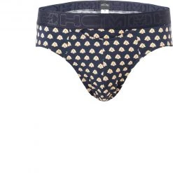 HOM Mini Briefs HO1 Grimaud 402273/I0RA Slip, Baumwoll-Stretch, Marine-curry, Navy