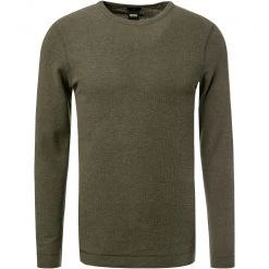 BOSS Longsleeve Tempest 50462773/360 Longleeve, Slim Fit, Baumwolle, Olivgrün, Oliv