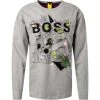 BOSS Longsleeve Tovel Lotus 50462903/053 Oversized Fit, Baumwolle, Grau, Hellgrau