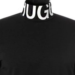 HUGO Longsleeve Dardini 50461715/001 Stehkragenshirt, Baumwolle, Schwarz -MR Wasch Geschaft 381612 norm2